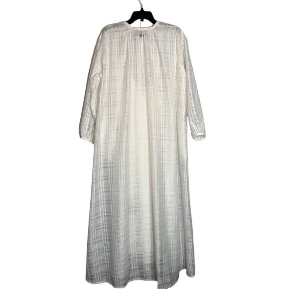 BIRGITTE HERSKIND Karma Organza Long Sleeve Maxi Dress in White - Picture 7 of 13
